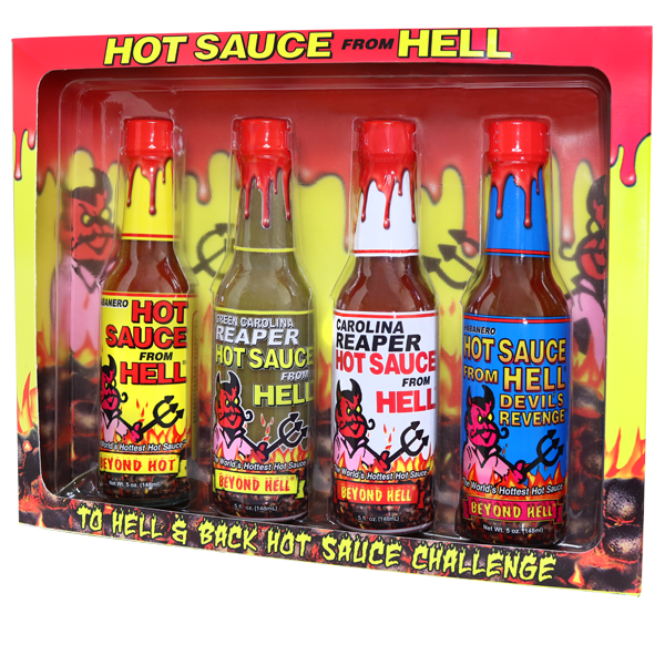 Hot Sauce from HELL 4 Pack Gift Set Challenge